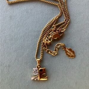 Vintage y2k Courreges rhinestone necklace